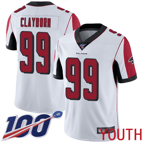 Atlanta Falcons Limited White Youth Adrian Clayborn Road Jersey NFL Football #99 100th Season Vapor Untouchable->atlanta falcons->NFL Jersey